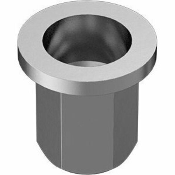 Bsc Preferred Heavy Duty Twist-Resistant Rivet Nut Steel 10-24 Internal Thread .010-.085 Material Thick, 25PK 90720A410